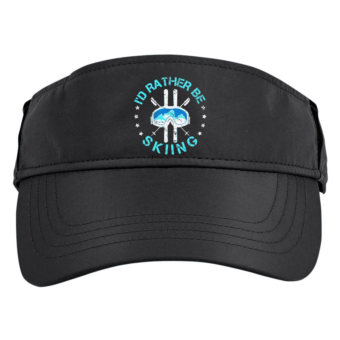 Skiing Skiing Lover I'd Rather Be Skiing Adult Drive Performance Visor