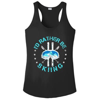 Skiing Skiing Lover I'd Rather Be Skiing Ladies PosiCharge Competitor Racerback Tank