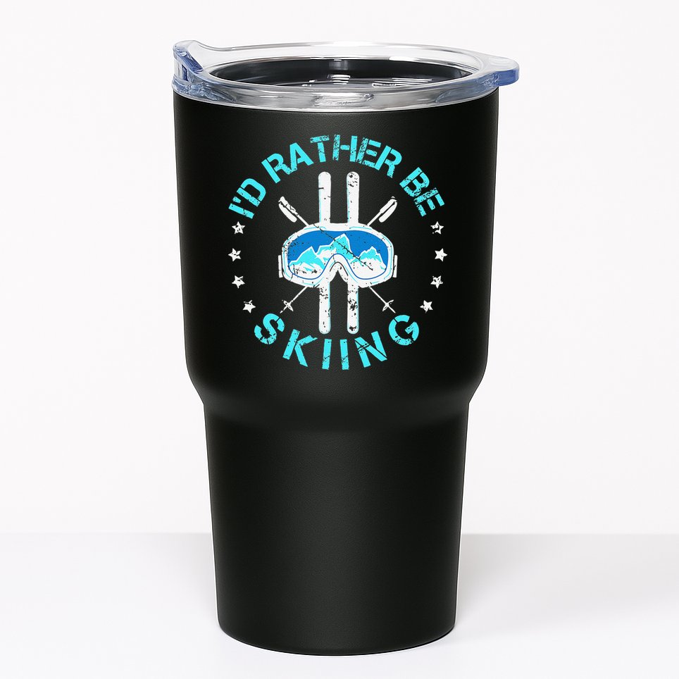 Skiing Skiing Lover I'd Rather Be Skiing Tumbler