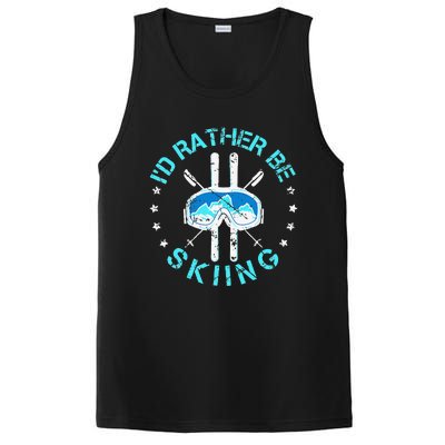 Skiing Skiing Lover I'd Rather Be Skiing PosiCharge Competitor Tank