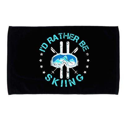 Skiing Skiing Lover I'd Rather Be Skiing Microfiber Hand Towel