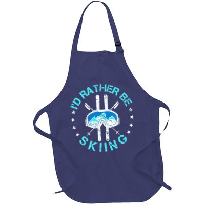 Skiing Skiing Lover I'd Rather Be Skiing Apron