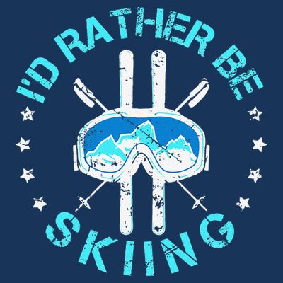Skiing Skiing Lover I'd Rather Be Skiing T-Shirt