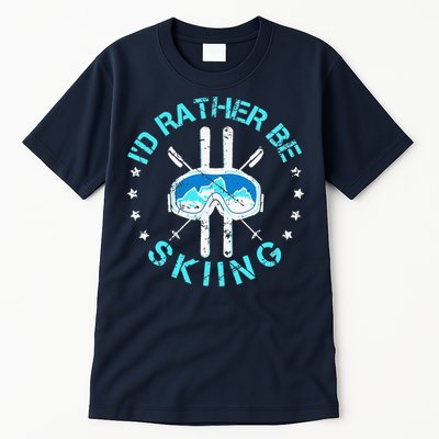 Skiing Skiing Lover I'd Rather Be Skiing Tall T-Shirt