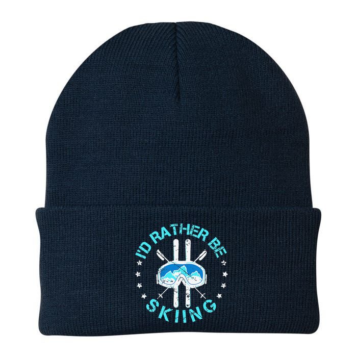 Skiing Skiing Lover I'd Rather Be Skiing Beanie