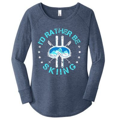 Skiing Skiing Lover I'd Rather Be Skiing Women's Perfect Tri Tunic Long Sleeve Shirt