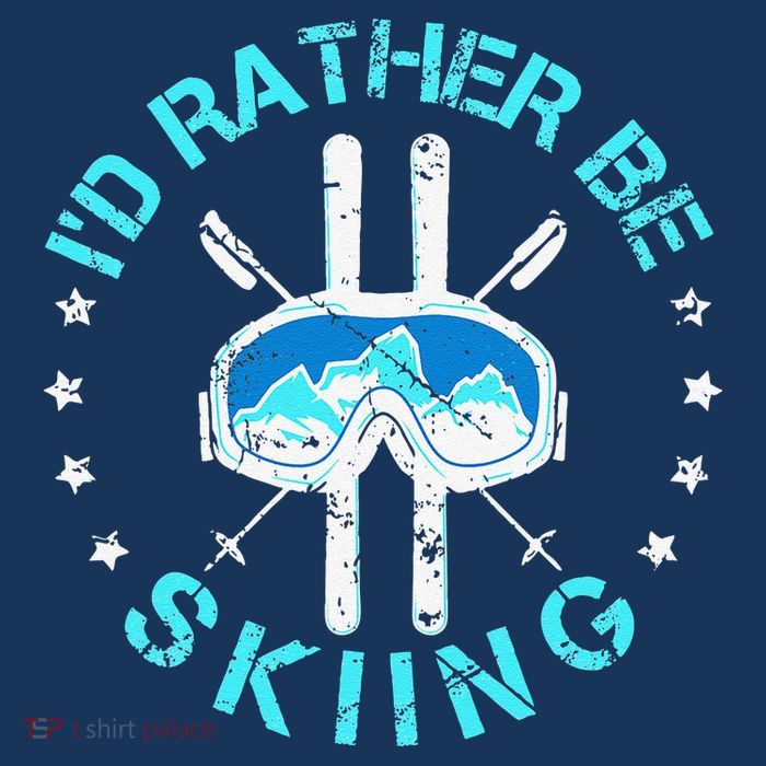 Skiing Skiing Lover I'd Rather Be Skiing Flatbill Hat