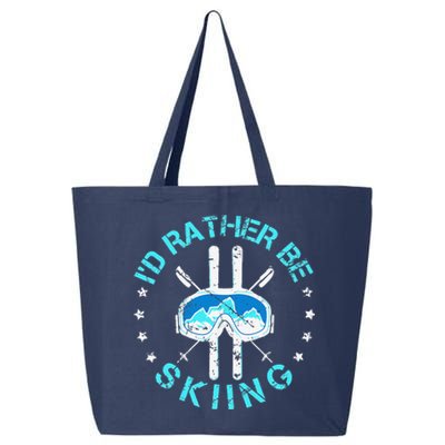 Skiing Skiing Lover I'd Rather Be Skiing 25L Jumbo Tote