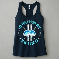 Skiing Skiing Lover I'd Rather Be Skiing Womens Tank Top