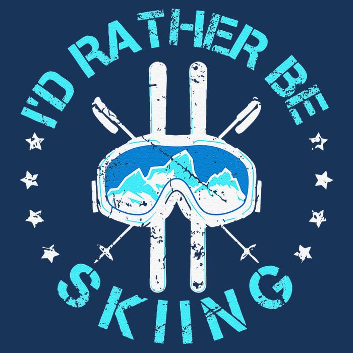 Skiing Skiing Lover I'd Rather Be Skiing Women's V-Neck T-Shirt