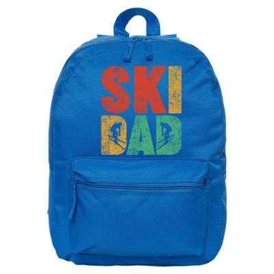 Skiing Sports Lover Retro Style Skiing Ski Dad Fathers Day Cute Gift 16 in Basic Backpack