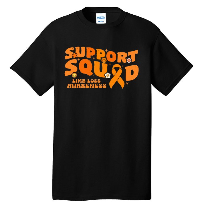 Support Squad Limb Loss Awareness Orange Ribbon Hope Fighter Tall T-Shirt