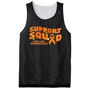 Support Squad Limb Loss Awareness Orange Ribbon Hope Fighter Mesh Reversible Basketball Jersey Tank