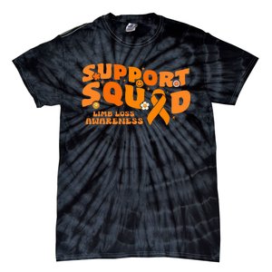 Support Squad Limb Loss Awareness Orange Ribbon Hope Fighter Tie-Dye T-Shirt