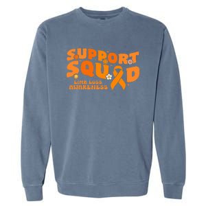 Support Squad Limb Loss Awareness Orange Ribbon Hope Fighter Garment-Dyed Sweatshirt