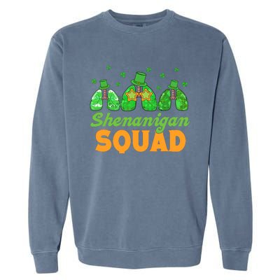 Shenanigan Squad Lung Respiratory Therapy St. Patricks Day Garment-Dyed Sweatshirt