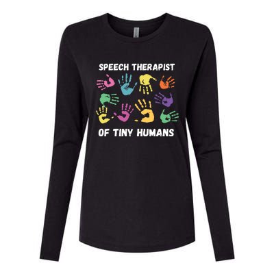 SLP Speech Language Pathology Therapist Womens Cotton Relaxed Long Sleeve T-Shirt