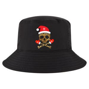 Santa Skull Leopard Christmas Cool Comfort Performance Bucket Hat