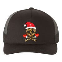 Santa Skull Leopard Christmas Yupoong Adult 5-Panel Trucker Hat