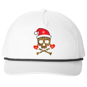 Santa Skull Leopard Christmas Snapback Five-Panel Rope Hat