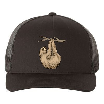 Sloth Yupoong Adult 5-Panel Trucker Hat