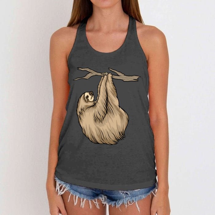 Sloth Women's Knotted Racerback Tank