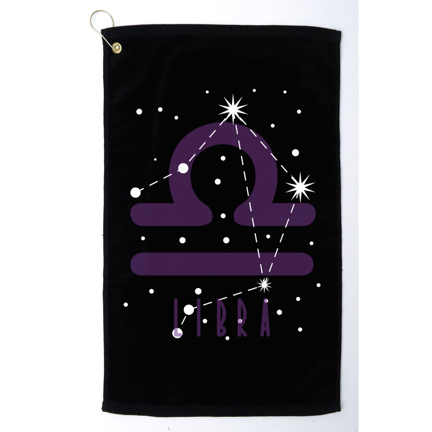 Star Sign Libra Zodiac Gift Golf Towel