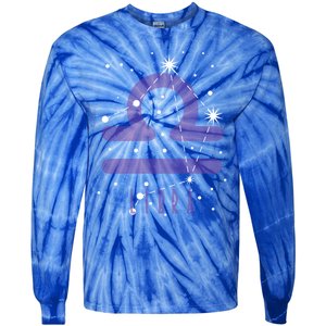 Star Sign Libra Zodiac Gift Tie-Dye Long Sleeve Shirt