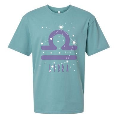 Star Sign Libra Zodiac Gift Sueded Cloud Jersey T-Shirt