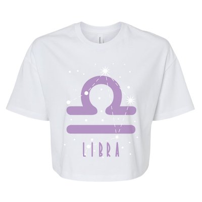 Star Sign Libra Zodiac Gift Bella+Canvas Jersey Crop Tee