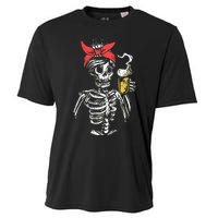 Scary Skeleton Lazy Halloween Costume Cooling Performance Crew T-Shirt