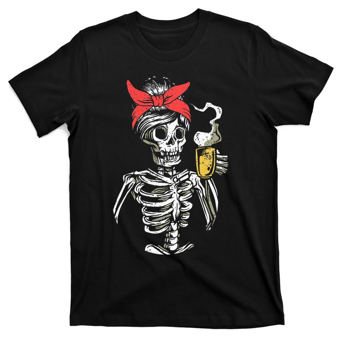 Scary Skeleton Lazy Halloween Costume T-Shirt