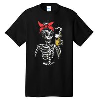 Scary Skeleton Lazy Halloween Costume Tall T-Shirt