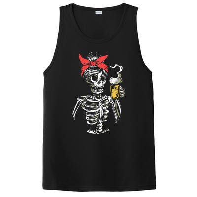 Scary Skeleton Lazy Halloween Costume PosiCharge Competitor Tank