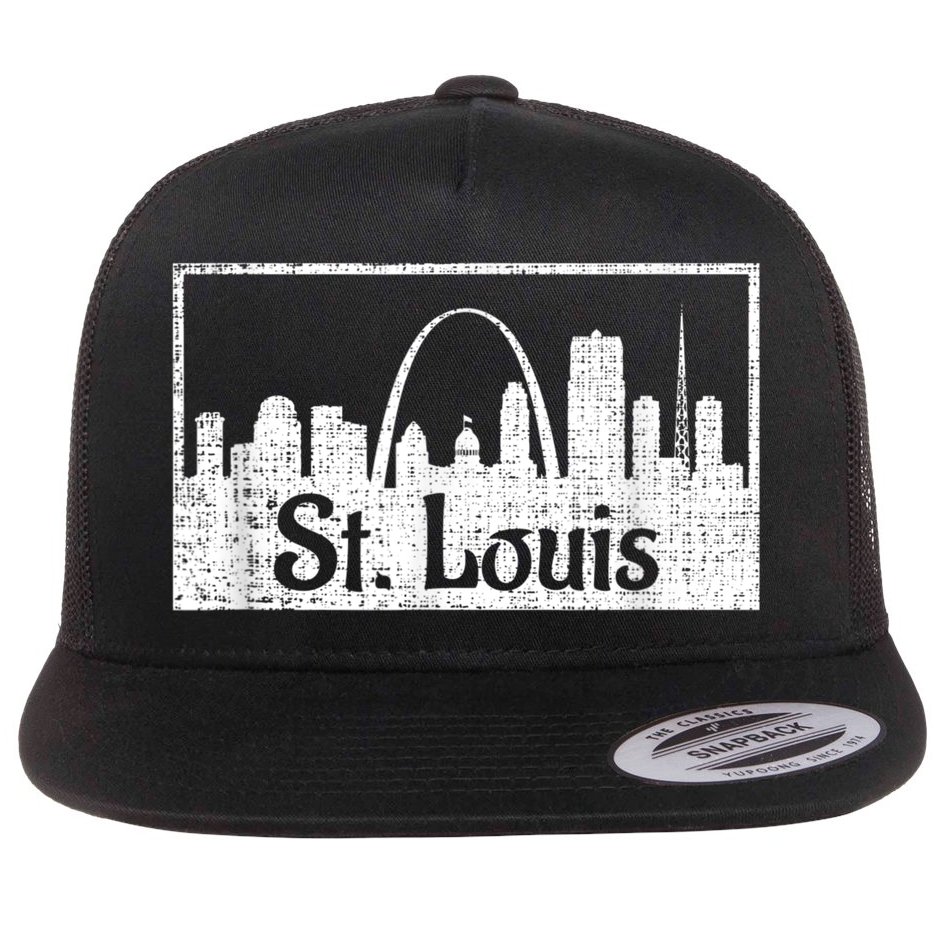 Saint St. Louis Missouri Skyline Souvenir Gift Flat Bill Trucker Hat