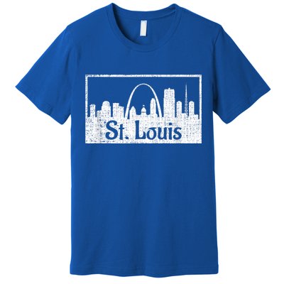 Saint St. Louis Missouri Skyline Souvenir Gift Premium T-Shirt