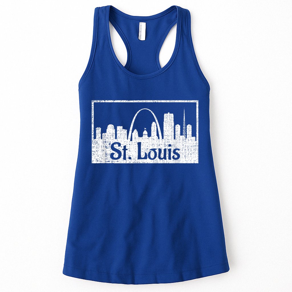 Saint St. Louis Missouri Skyline Souvenir Gift Womens Tank Top
