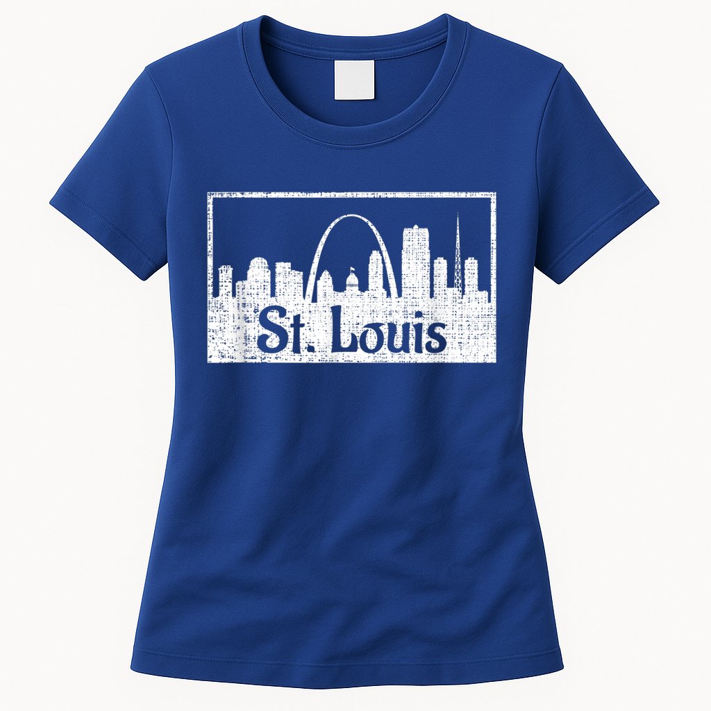 Saint St. Louis Missouri Skyline Souvenir Gift Womens T-Shirt