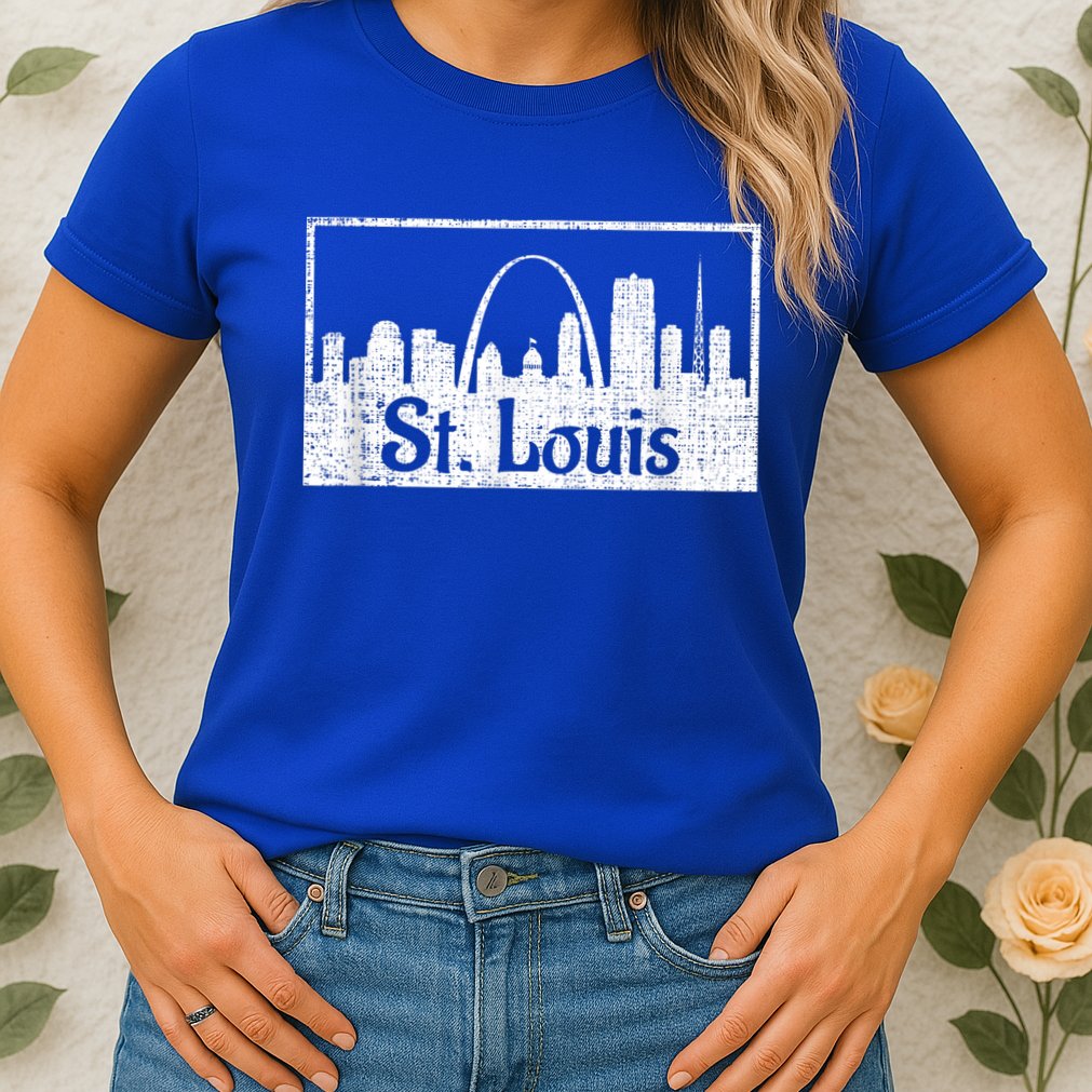 Saint St. Louis Missouri Skyline Souvenir Gift Womens T-Shirt