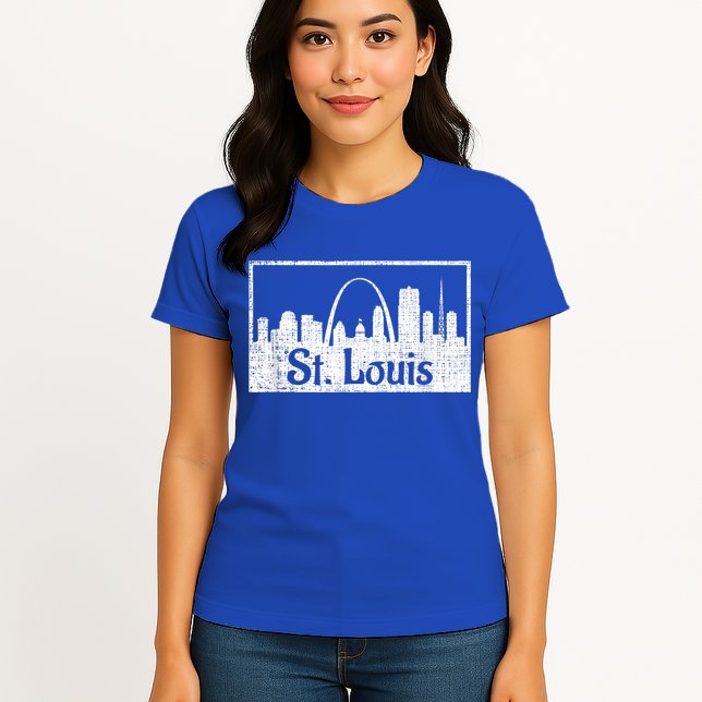 Saint St. Louis Missouri Skyline Souvenir Gift Womens T-Shirt