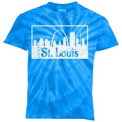 Saint St. Louis Missouri Skyline Souvenir Gift Kids Tie-Dye T-Shirt