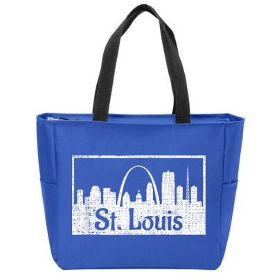 Saint St. Louis Missouri Skyline Souvenir Gift Zip Tote Bag