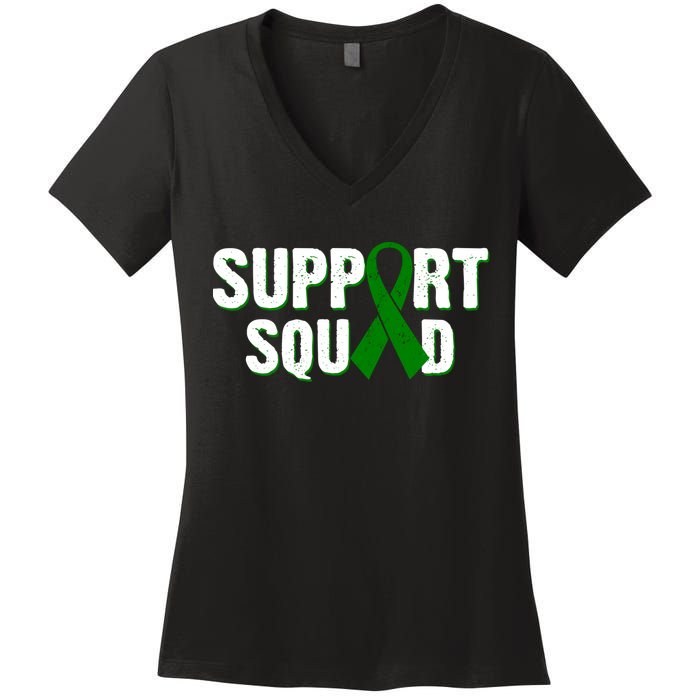 Support Squad Lymphoma Awareness Women's V-Neck T-Shirt
