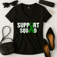Support Squad Lymphoma Awareness Women's V-Neck T-Shirt