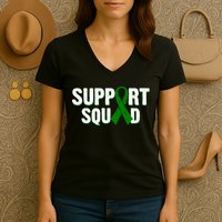 Support Squad Lymphoma Awareness Women's V-Neck T-Shirt