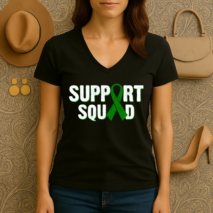 Support Squad Lymphoma Awareness Women's V-Neck T-Shirt