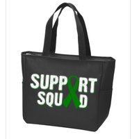 Support Squad Lymphoma Awareness Zip Tote Bag