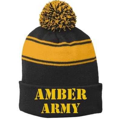 Sutton Surrey London Gifts Stripe Pom Pom Beanie