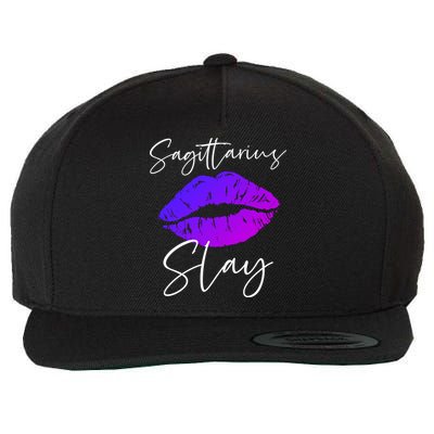 Sagittarius Slay Lipstick Lips Birthday S Gift Wool Snapback Cap