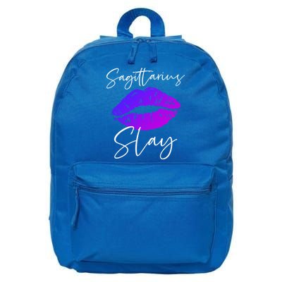Sagittarius Slay Lipstick Lips Birthday S Gift 16 in Basic Backpack